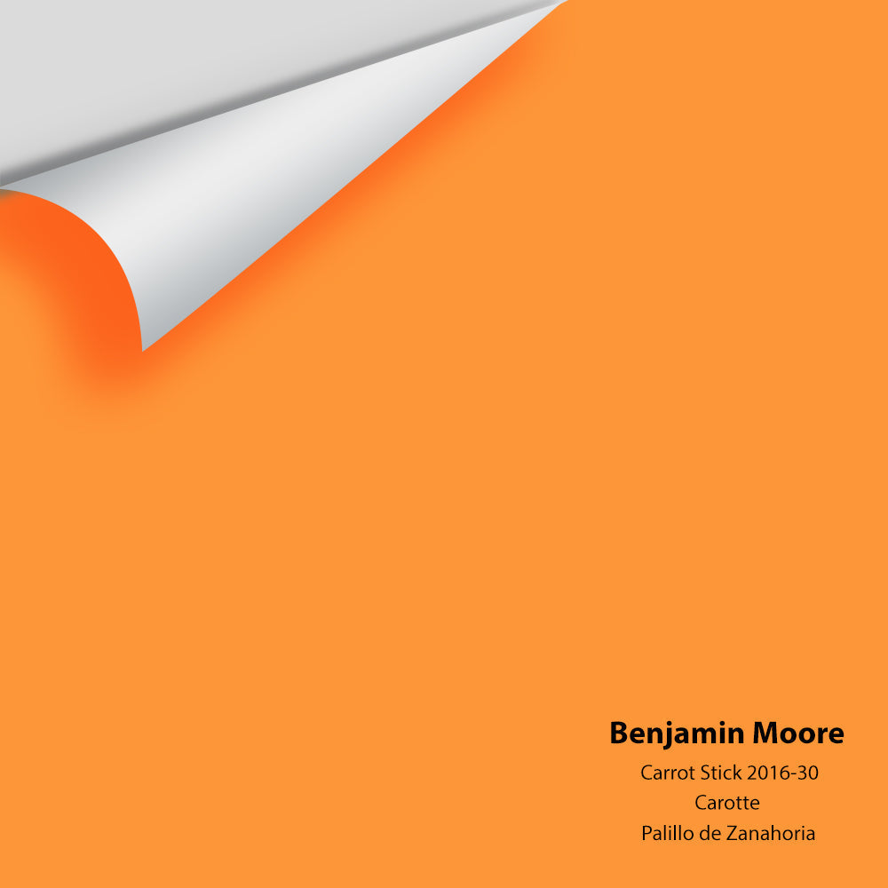 Digital color swatch of Benjamin Moore's Carrot Stick 2016-30 Peel & Stick Sample available at Ricciardi BRothers in PA, DE, & NJ.