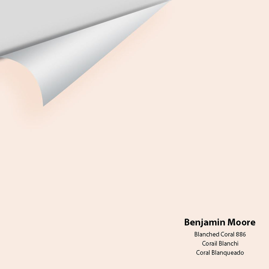 Digital color swatch of Benjamin Moore's Blanched Coral 886 Peel & Stick Sample available at Ricciardi BRothers in PA, DE, & NJ.