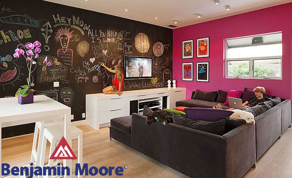 Chalkboard Paint from Benjamin Moore tintable to any colour available at Barrydowne Paint in Sudbury